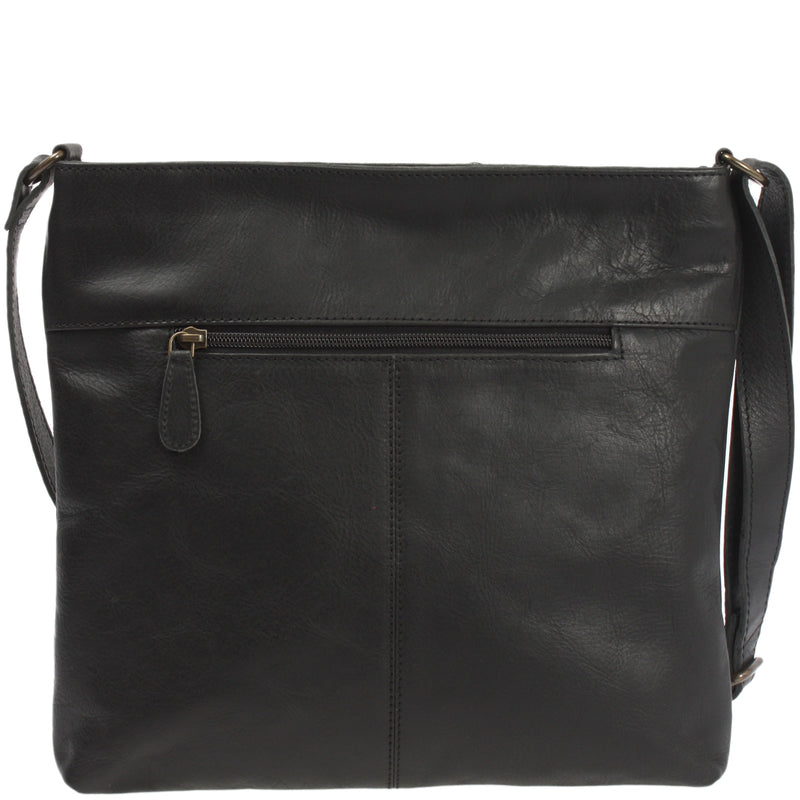Leconi Umhängetasche Ledertasche Damen Schultertasche Leder schwarz LE0066 Super Rabatt