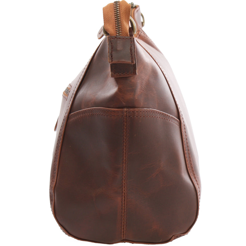 Leconi Umhängetasche Schultertasche Ledertasche Leder braun LE0058 50% Rabatt für begrenzte Zeit