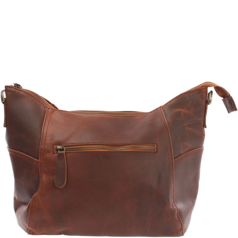 Leconi Umhängetasche Schultertasche Ledertasche Leder braun LE0058 50% Rabatt für begrenzte Zeit