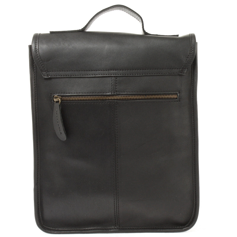 Leconi B-Ware Umhängetasche Freizeittasche Herren Damen Hochformat Leder schwarz LE3052 Verkauf