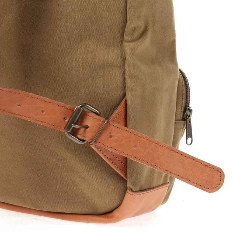 Leconi B-Ware Canvasrucksack kleiner Freizeitrucksack Damen Herren Canvas oliv LE1028 Angebote