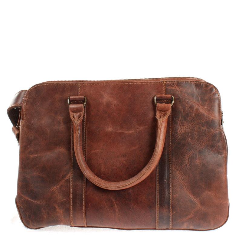 Leconi Umhängetasche Schultertasche Henkeltasche Damentasche Aktentasche Businesstasche Leder kastanie LE3065 Weihnachtsangebot