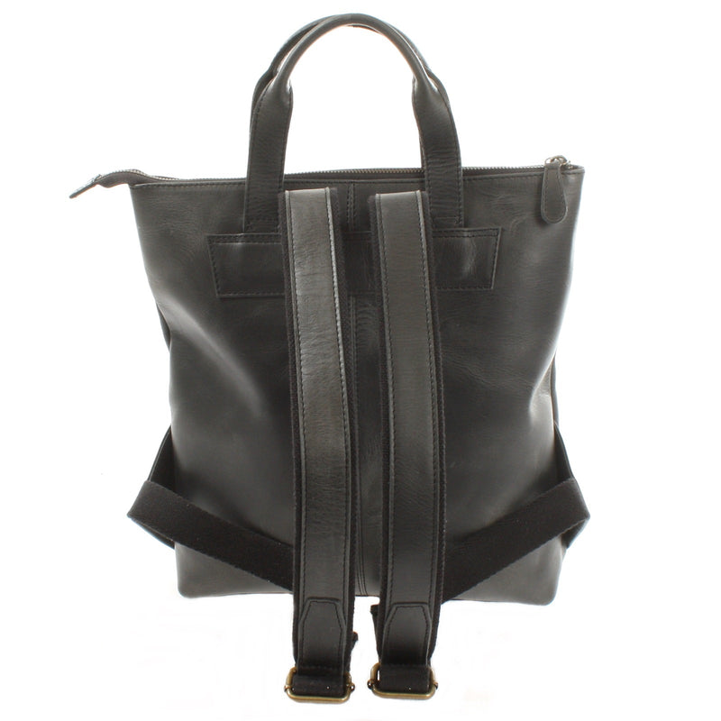 Leconi Rucksack Lederrucksack Freizeitrucksack Damen Herren Leder dunkelgrau LE1031 Online Outlet