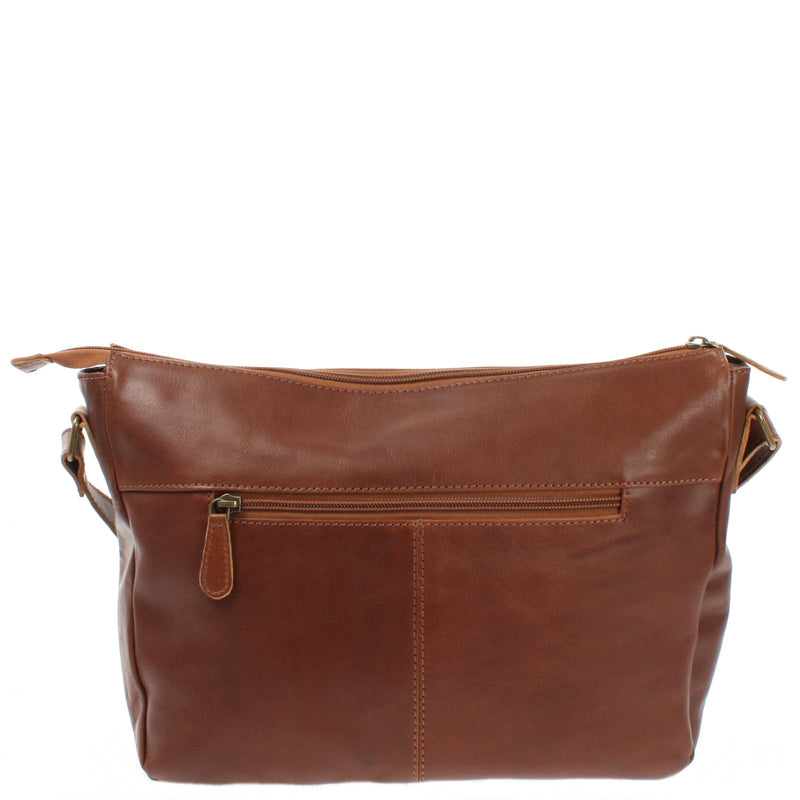 Leconi Umhängetasche Ledertasche Damen Herren Schultertasche Leder braun LE0067 Zeitlich begrenztes Angebot