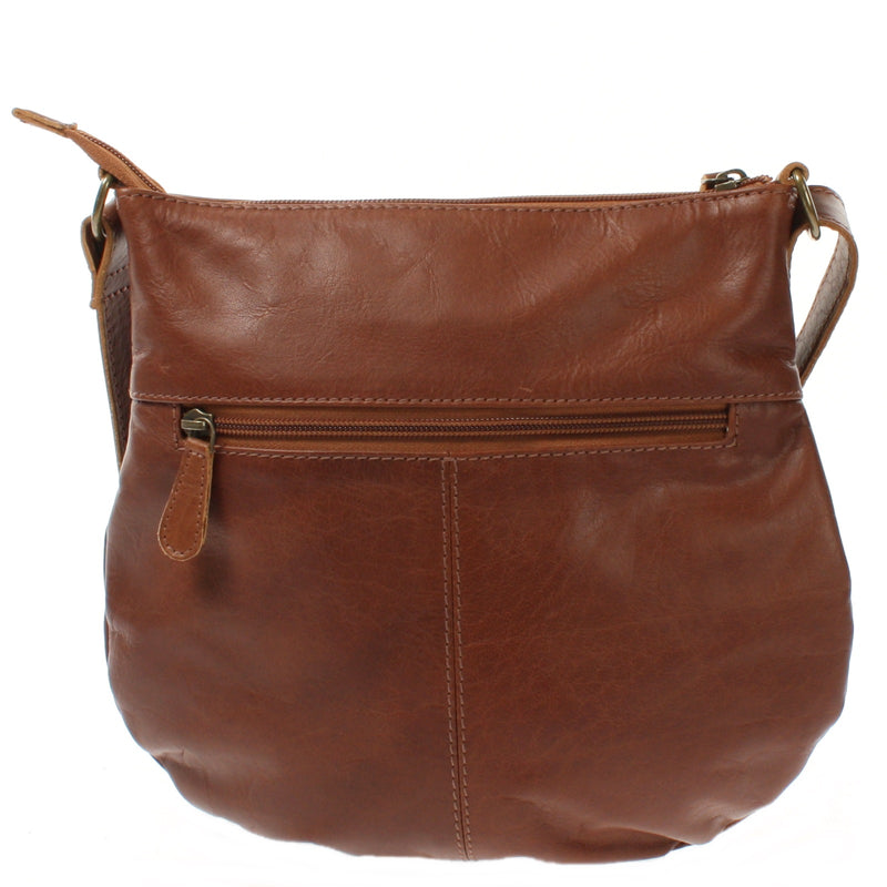 Leconi kleine Umhängetasche Ledertasche Damentasche Schultertasche Leder braun LE0070 Neuheiten