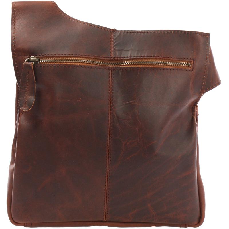 Leconi Umhängetasche Schultertasche Crossbag Damen Herren Leder braun LE3015 Kauf eins, bekomm eins gratis
