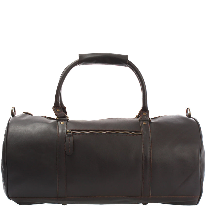 Leconi Weekender Reisetasche Sporttasche vintage Leder dunkelbraun LE2004 Kostenlose Rückgabe