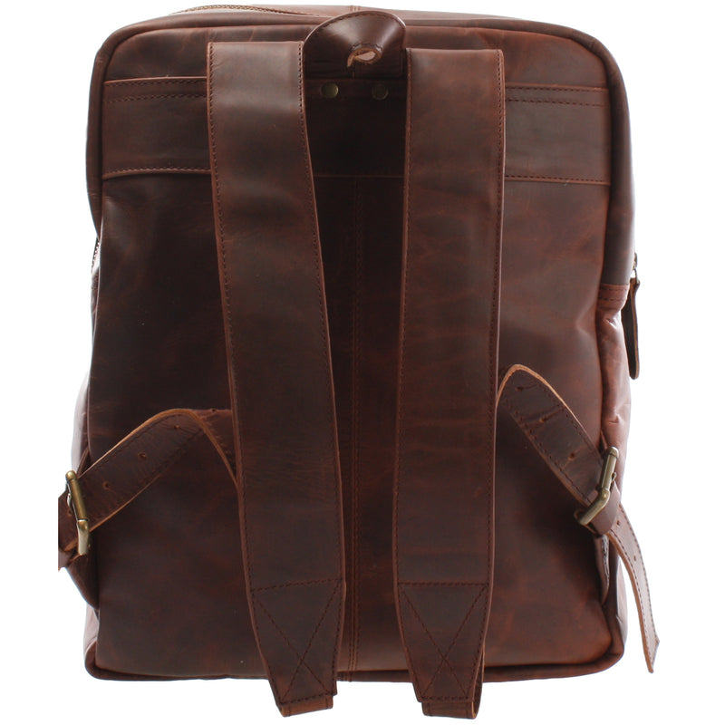 Leconi Lederrucksack Freizeitrucksack Wanderrucksack Leder braun LE1018 Sonderangebot der Fabrik