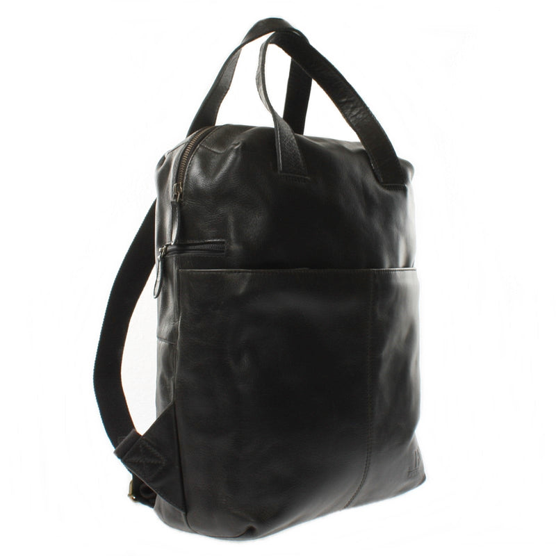 Leconi großer Rucksack Lederrucksack Freizeitrucksack Damen Herren Leder schwarz LE1020 Discount Store für neue Produkte