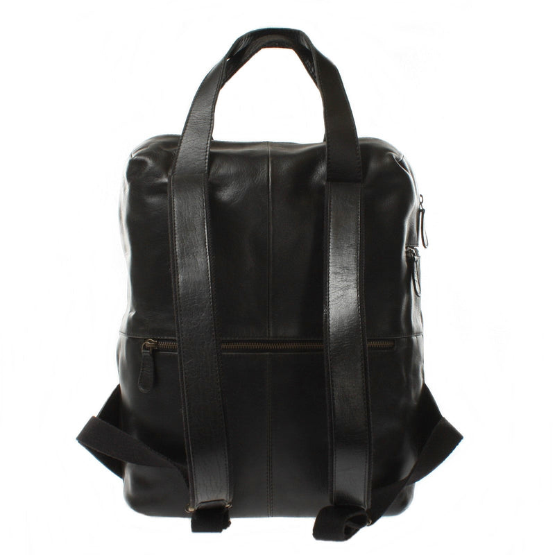 Leconi großer Rucksack Lederrucksack Freizeitrucksack Damen Herren Leder schwarz LE1020 Discount Store für neue Produkte