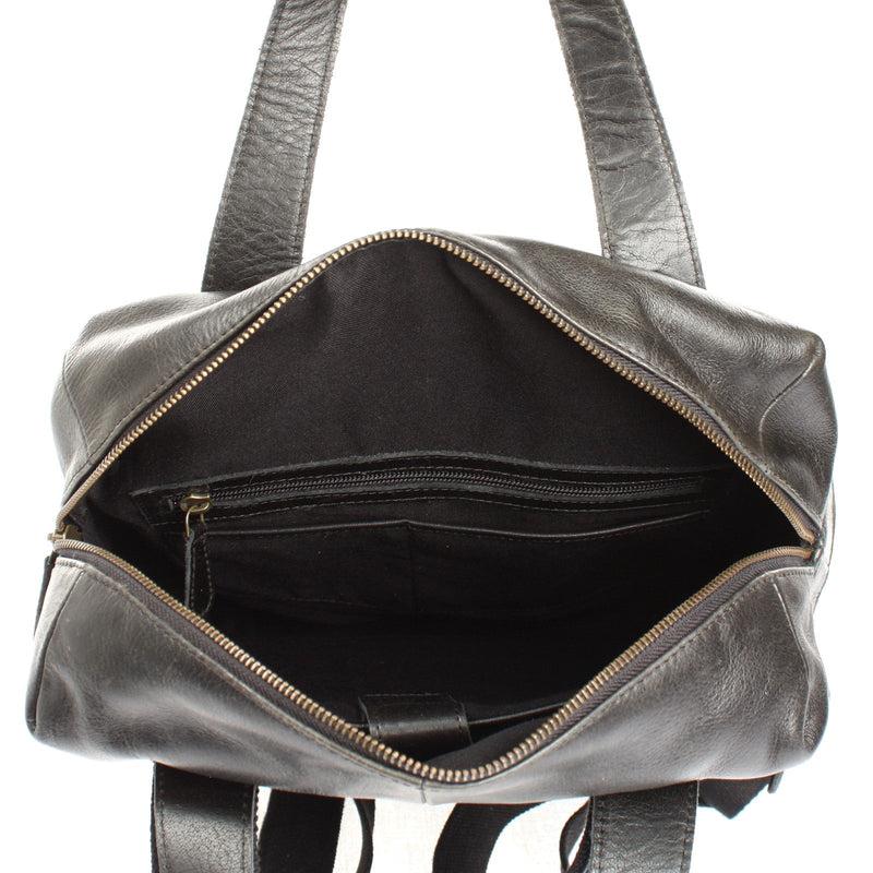 Leconi großer Rucksack Lederrucksack Freizeitrucksack Damen Herren Leder schwarz LE1020 Discount Store für neue Produkte