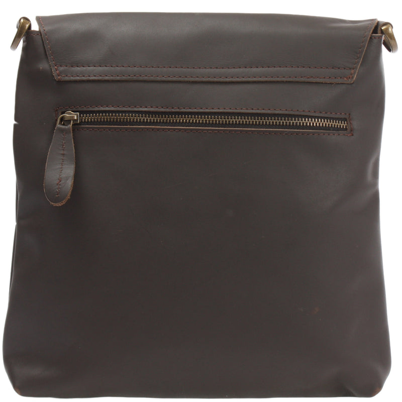 Leconi Umhängetasche Ledertasche Schultertasche Leder dunkelbraun LE3027 Riesige Rabatte