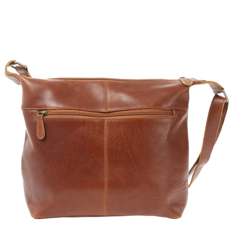 Leconi Umhängetasche Beuteltasche Ledertasche Damentasche Leder braun LE0064 50% Rabatt mit kostenlosem Versand