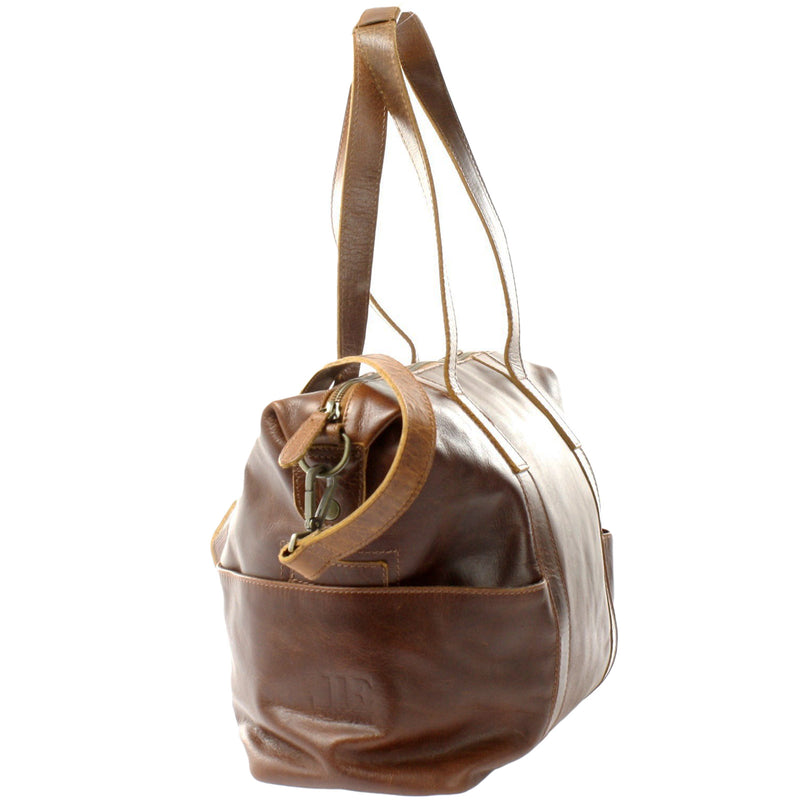 Leconi Shopper Schultertasche Henkeltasche Damen Handtasche Leder braun LE0061 Fabrikladen