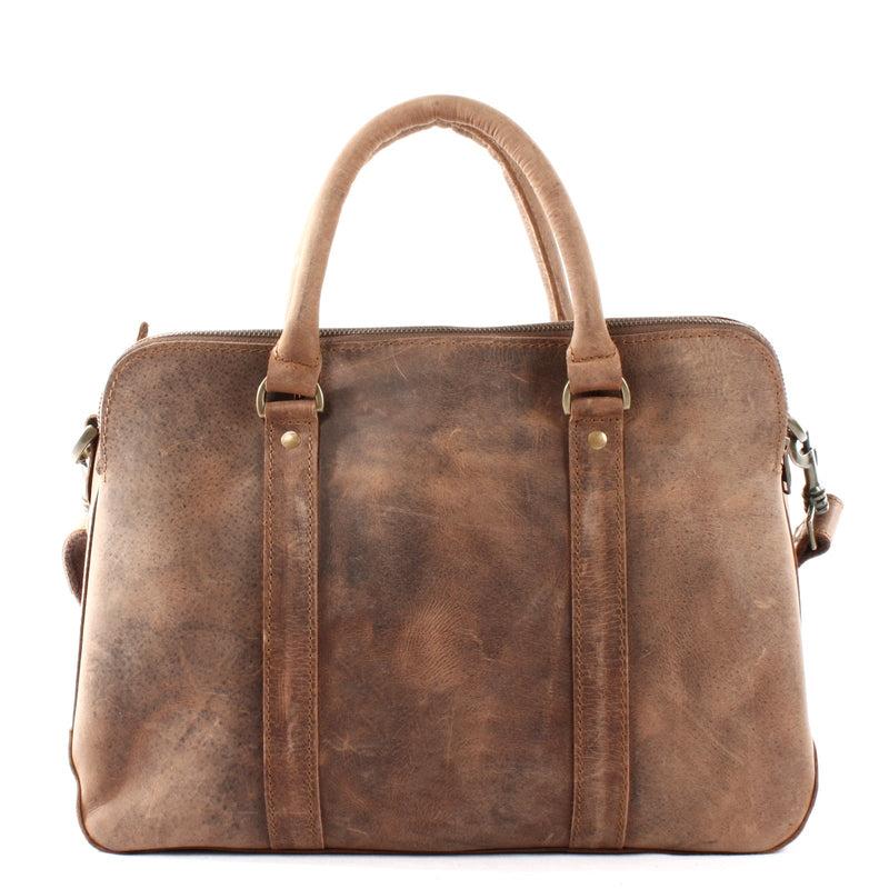 Leconi Umhängetasche Schultertasche Henkeltasche Damentasche Aktentasche Buisnesstasche Leder braun LE3065 Begrenzt auf 3 Tage