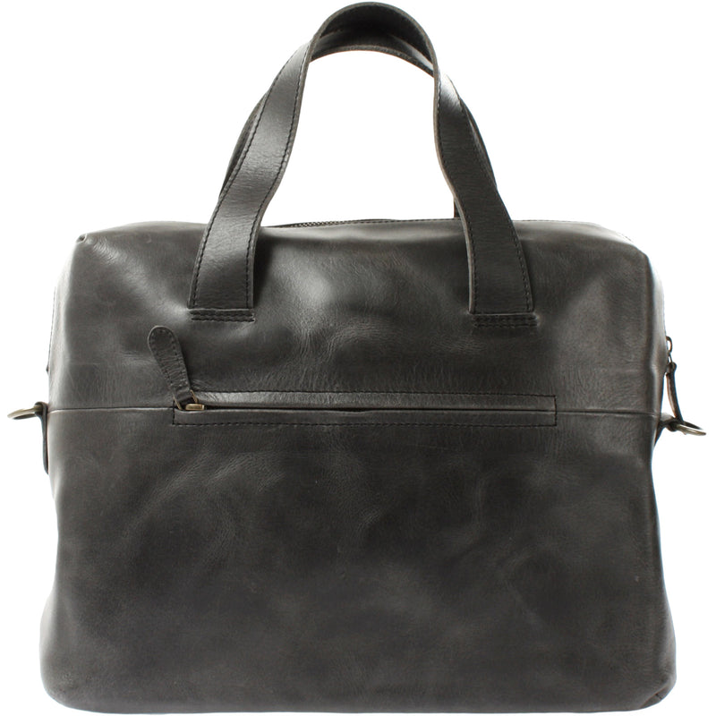 Leconi Schultertasche Henkeltasche Shopper Handtasche Damen Leder dunkelgrau LE0059 Speichern exportieren