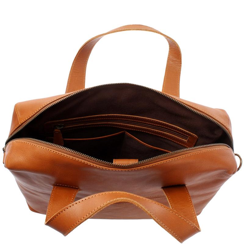 Leconi Schultertasche Henkeltasche Shopper Handtasche Damen Leder cognac LE0059 50% Rabatt für begrenzte Zeit