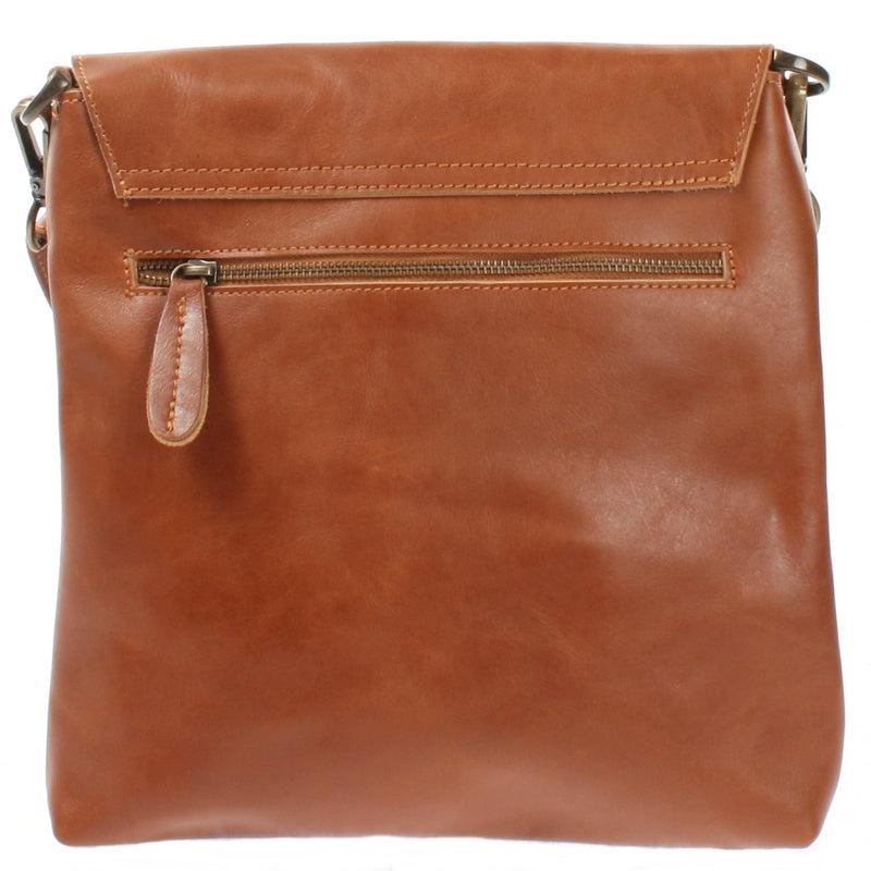 Leconi Umhängetasche Ledertasche Damen Schultertasche Leder cognac LE3027 Rabatte dieses Monats