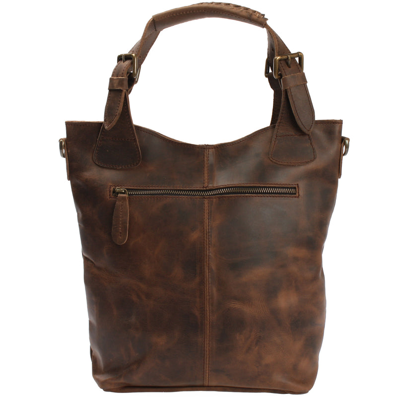 Leconi Umhängetasche Schultertasche Henkeltasche Damentasche Leder schlamm LE0054 Outlet