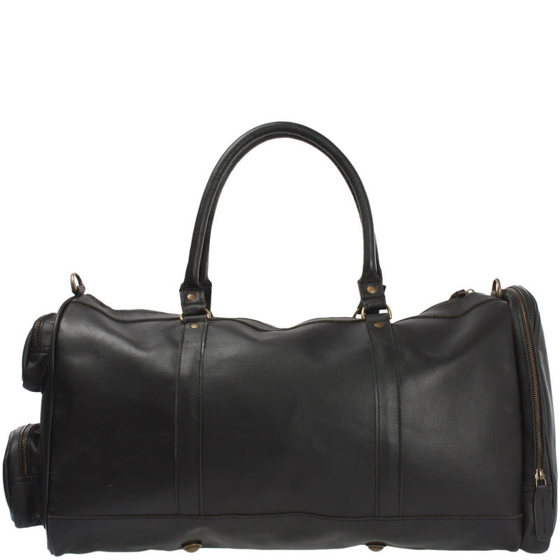 Leconi Reisetasche Weekender Sporttasche Ledertasche Damen Herren Leder schwarz LE2017 Angebote