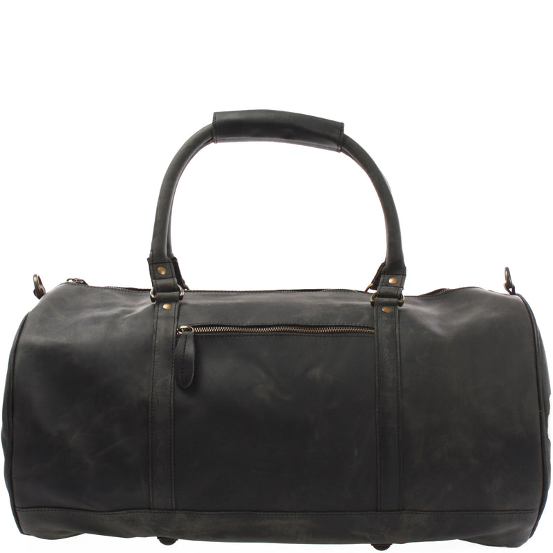 Leconi Weekender Reisetasche Sporttasche vintage Leder grau LE2004 Schlussverkauf