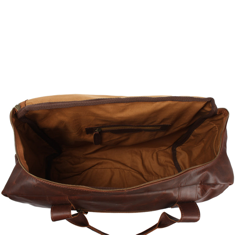 Leconi Weekender Sporttasche Reisetasche Ledertasche Damen Herren Leder braun LE2014 Blitzverkäufe
