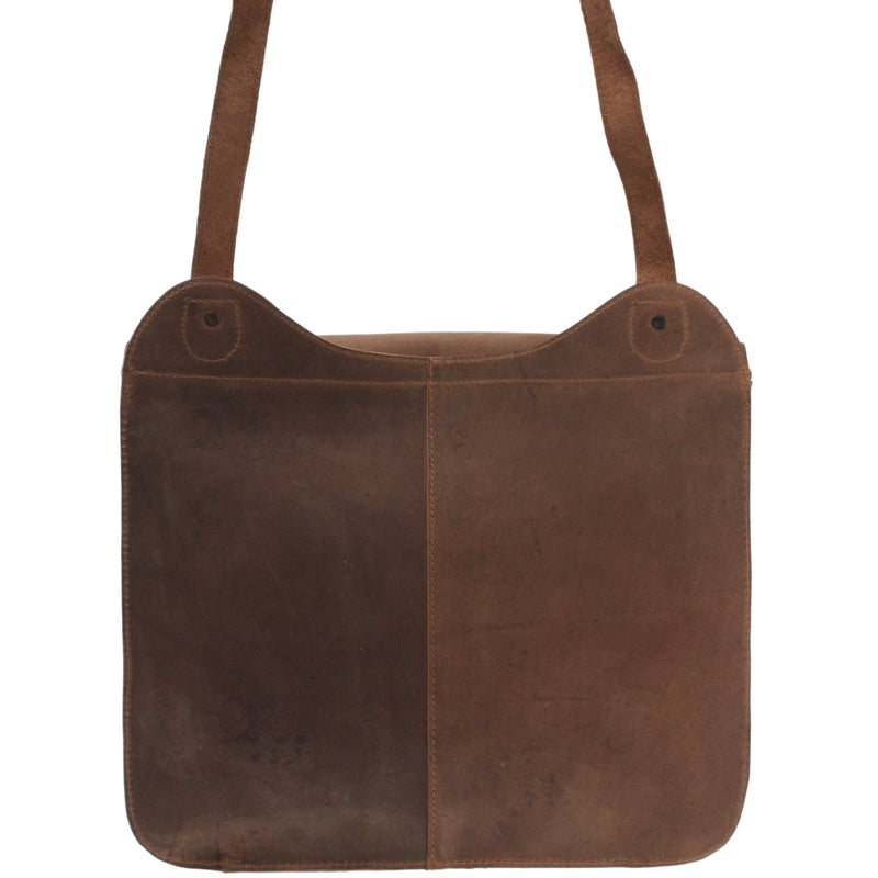 Leconi Messenger Bag Aktentasche Damen Herren Vintage Leder braun LE3020 Fabrikpreis