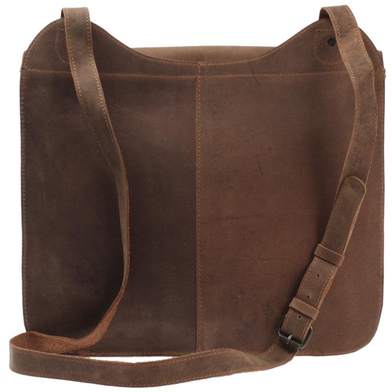 Leconi Messenger Bag Aktentasche Damen Herren Vintage Leder braun LE3020 Fabrikpreis