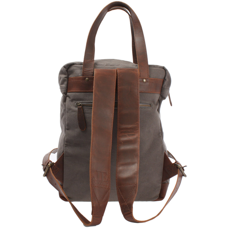 Leconi Canvasrucksack Freizeitrucksack Damen Herren DIN A4 Canvas grau LE1019 Flash Sale