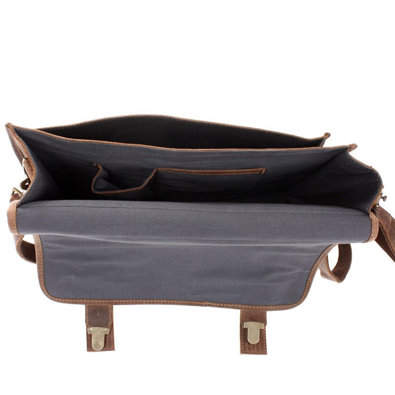 Leconi Aktentasche Lehrertasche Businesstasche Damen Herren Leder braun LE3043 Saisonschlussverkauf