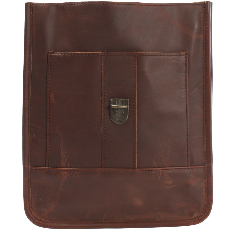 Leconi Umhängetasche Freizeittasche Herren Damen Hochformat Leder braun LE3052 Black Friday