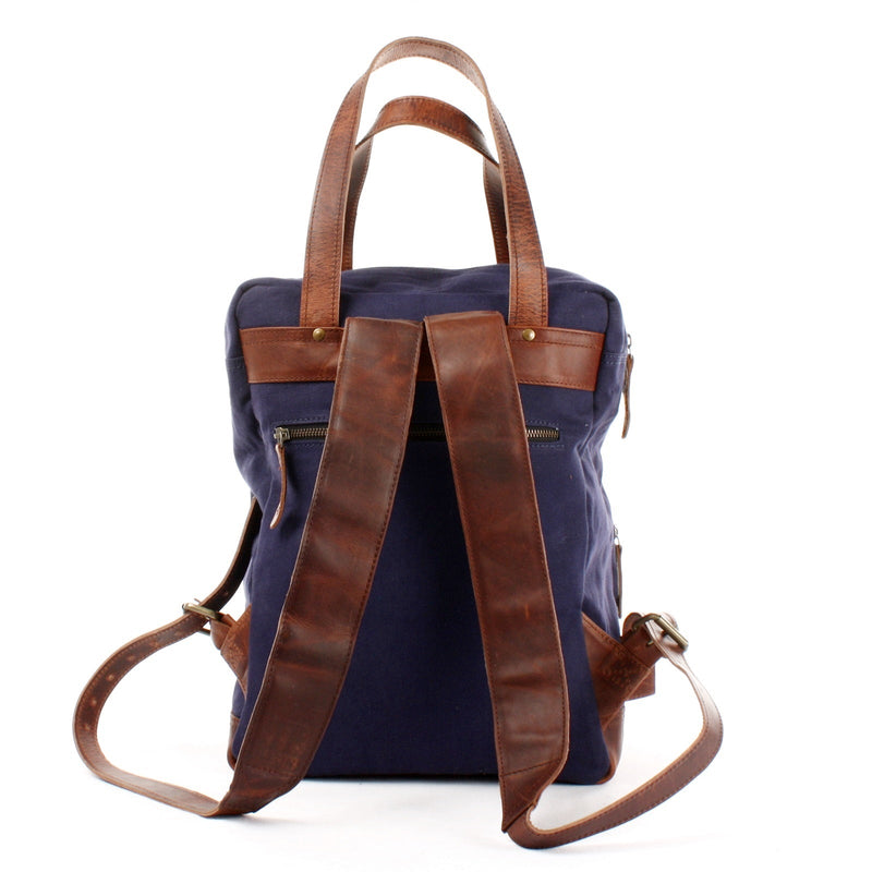 Leconi Canvasrucksack Freizeitrucksack Damen Herren DIN A4 Canvas navy LE1019 Saisonale Angebote