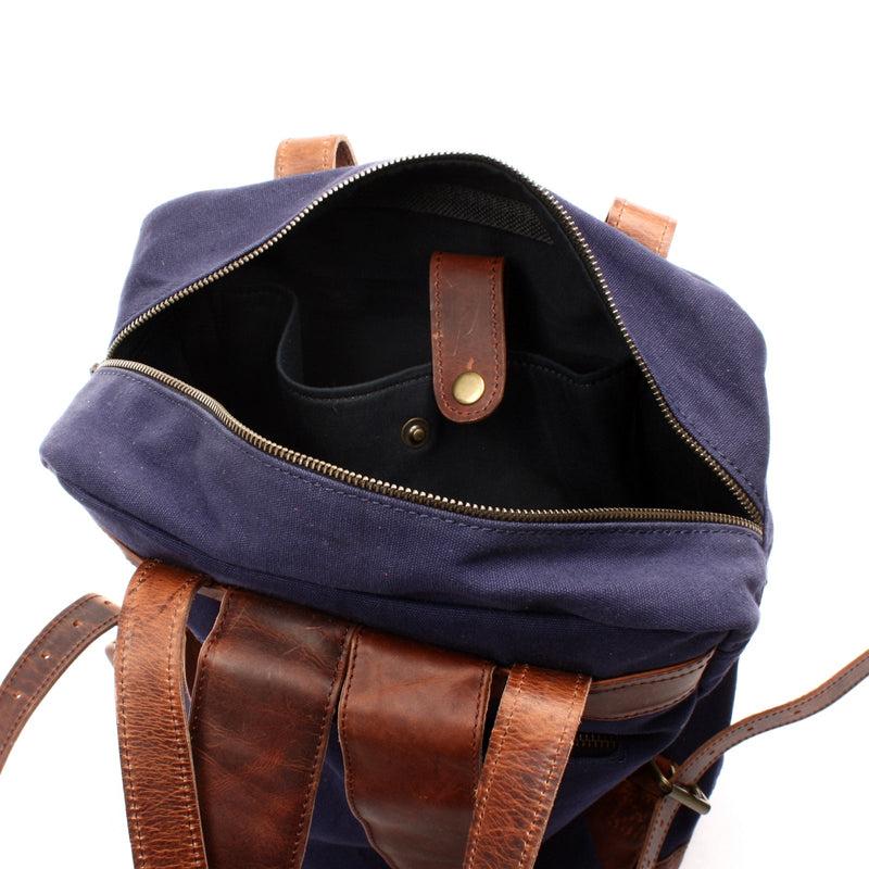 Leconi Canvasrucksack Freizeitrucksack Damen Herren DIN A4 Canvas navy LE1019 Saisonale Angebote