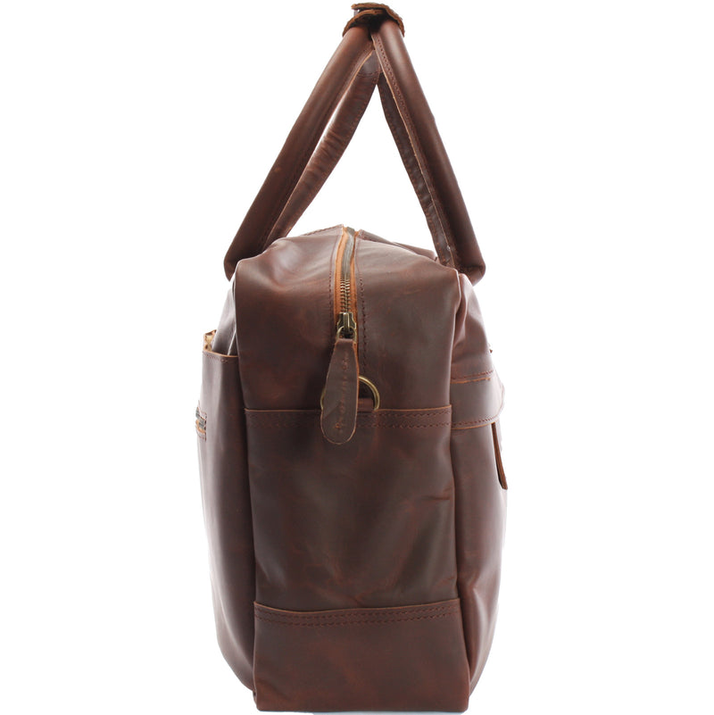 Leconi Handgepäck Arbeitstasche Ledertasche Damen Herren Leder braun LE2007 Tägliche Deals
