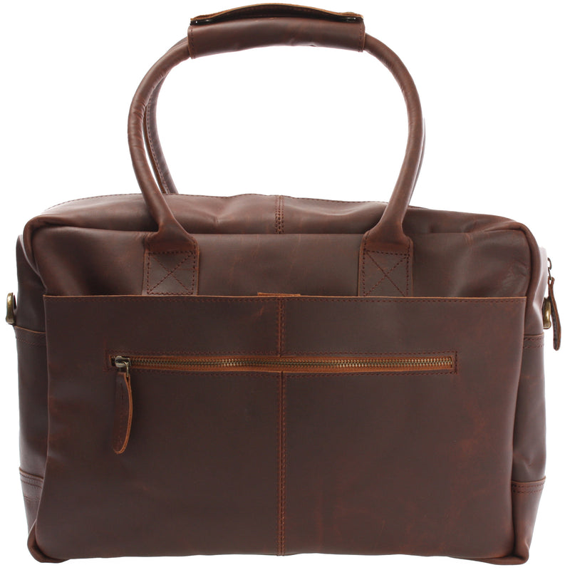 Leconi Handgepäck Arbeitstasche Ledertasche Damen Herren Leder braun LE2007 Tägliche Deals
