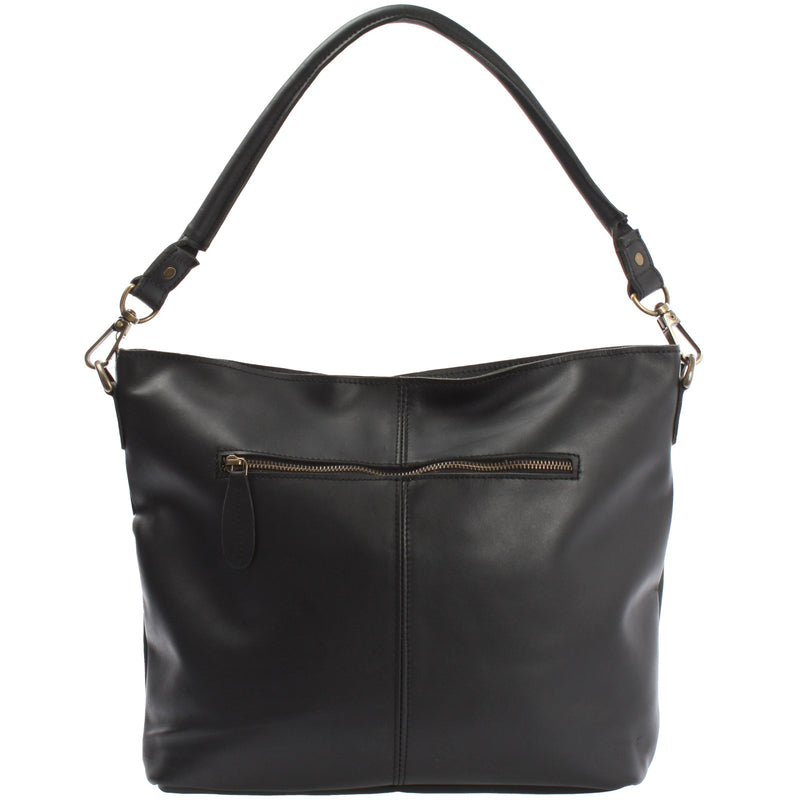 Leconi Schultertasche Umhängetasche Ledertasche Leder schwarz LE0039 Online