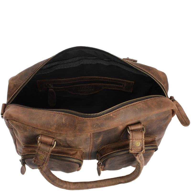 Leconi Schultertasche Handtasche Henkeltasche Damen Leder schlamm LE0046 Blitzverkäufe
