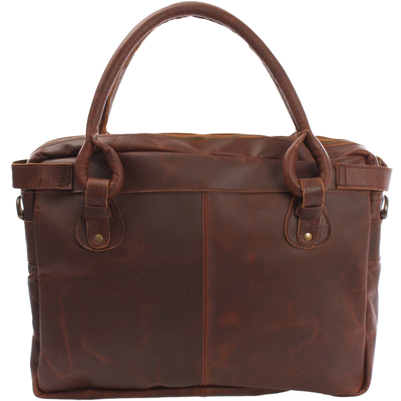 Leconi Schultertasche Henkeltasche Damentasche Handtasche Leder braun LE0050 Günstig kaufen