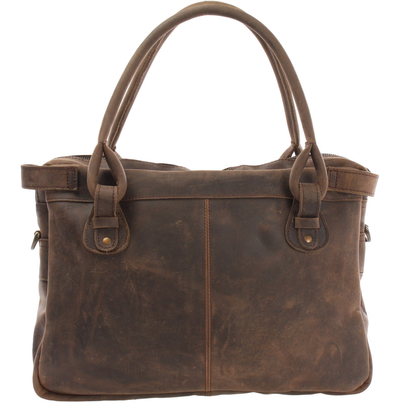 Leconi Schultertasche Henkeltasche Damentasche Handtasche Leder schlamm LE0050 Großer Ausverkauf