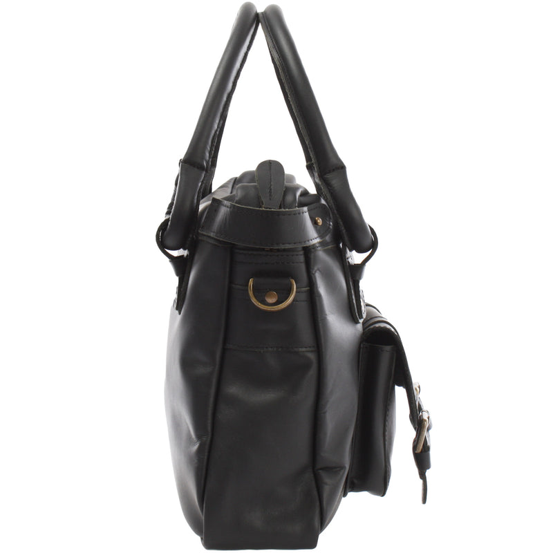 Leconi Schultertasche Henkeltasche Damentasche Handtasche Leder schwarz LE0050 Flash Sale