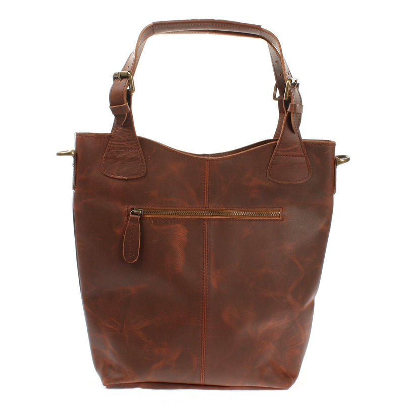 Leconi Umhängetasche Schultertasche Henkeltasche Damentasche Leder braun LE0054 Black Friday