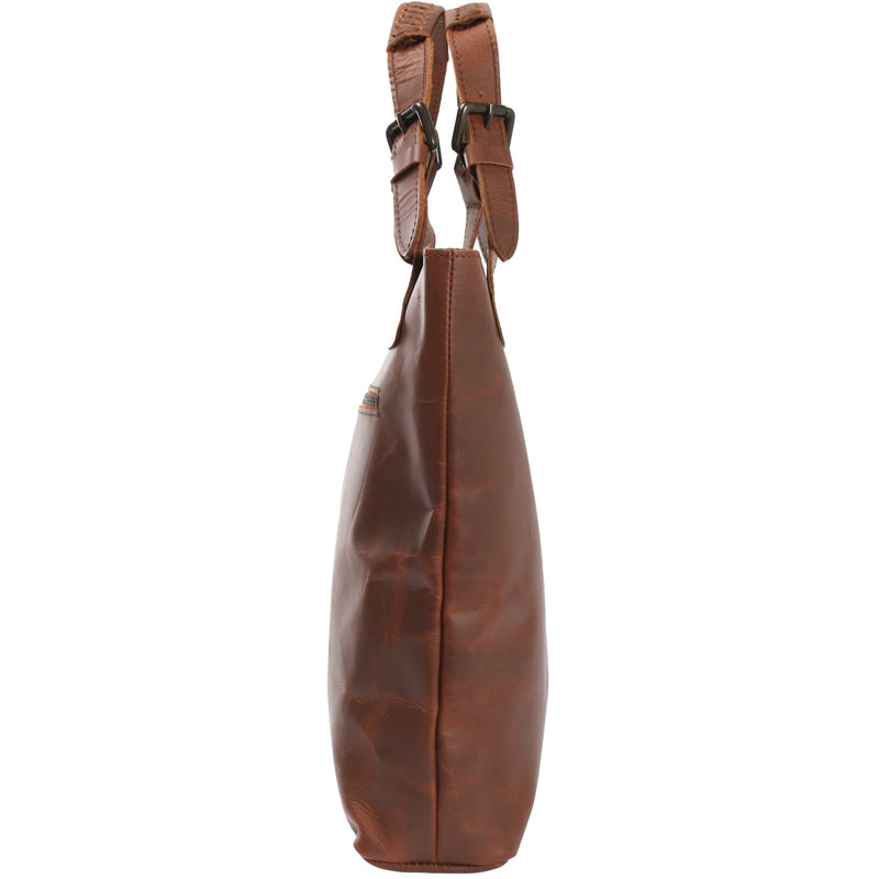 Leconi Shopper Henkeltasche Damentasche Leder braun LE0033 Neueste Mode