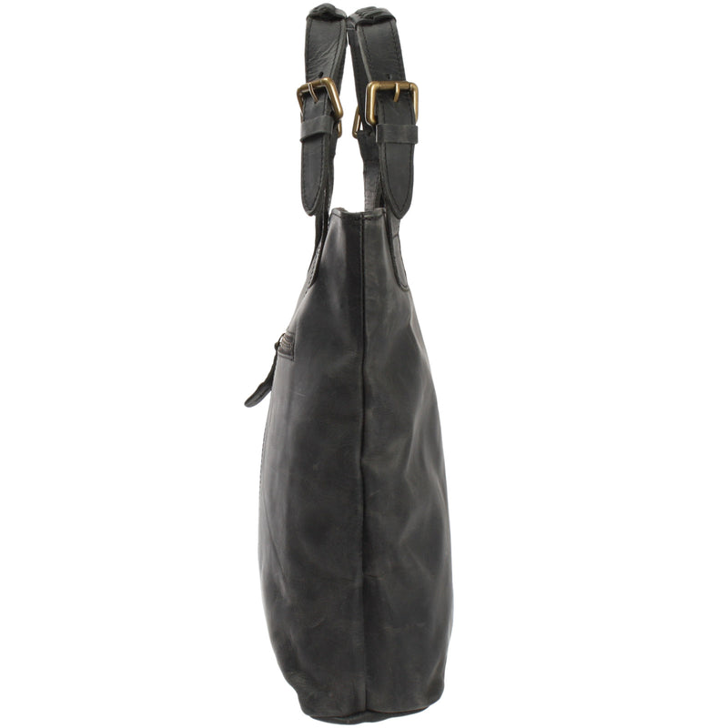 Leconi Henkeltasche Ledertasche Damentasche Leder grau LE0033 Zeitlich begrenztes Angebot