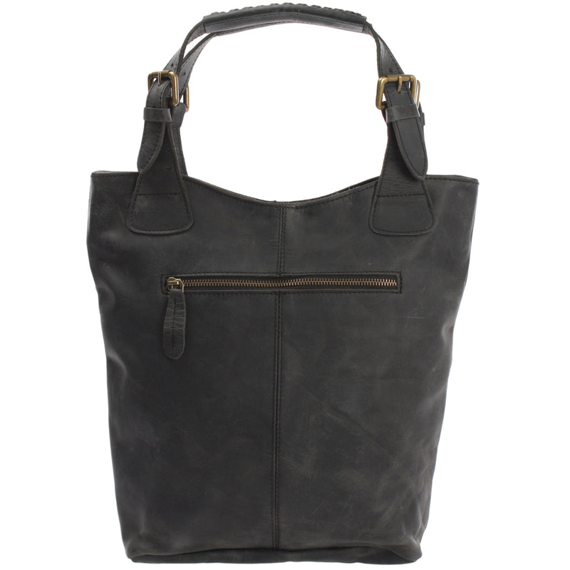 Leconi Henkeltasche Ledertasche Damentasche Leder grau LE0033 Zeitlich begrenztes Angebot