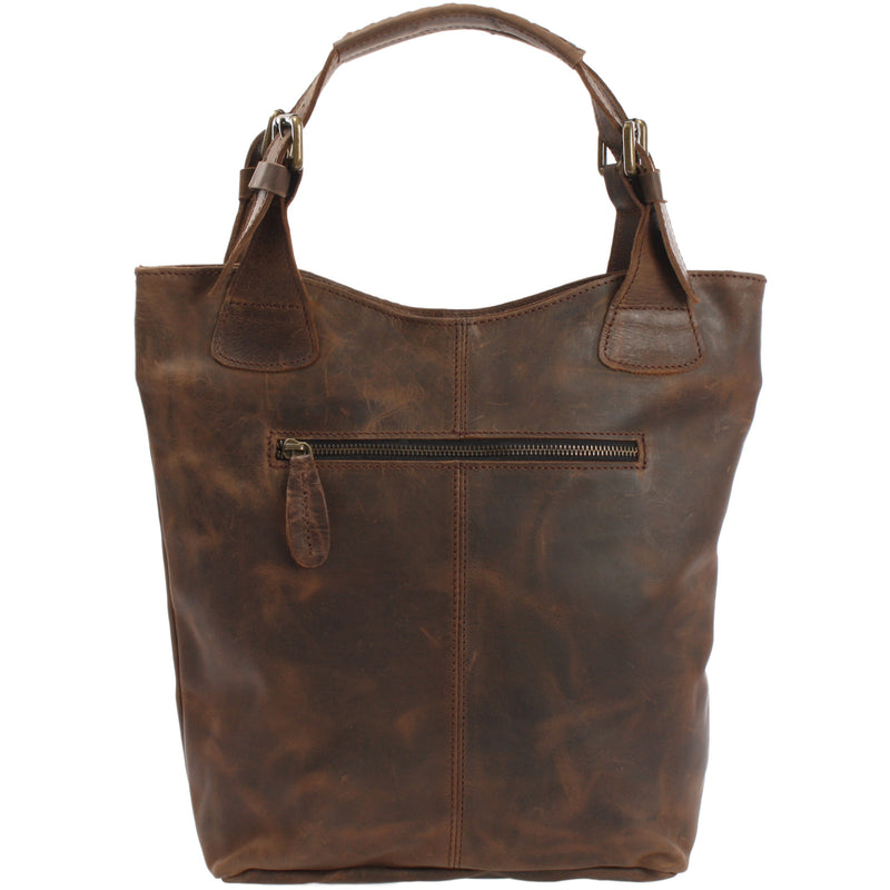 Leconi Henkeltasche Ledertasche Damentasche Leder schlamm LE0033 Exklusive Angebote