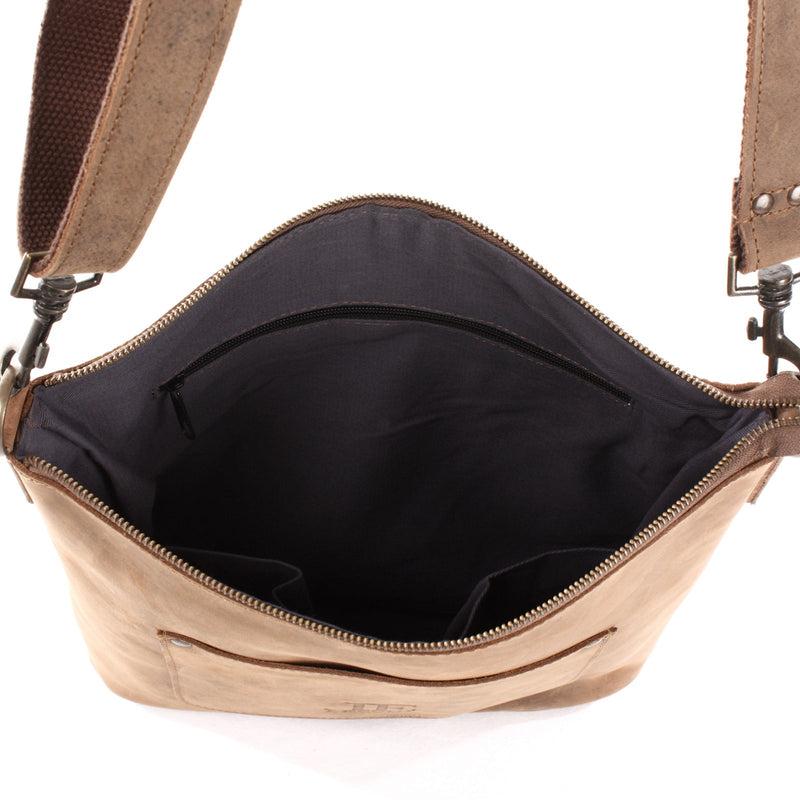 Leconi Umhängetasche Schultertasche Damentasche Ledertasche Leder braun LE3067 Begrenzte Freigabe