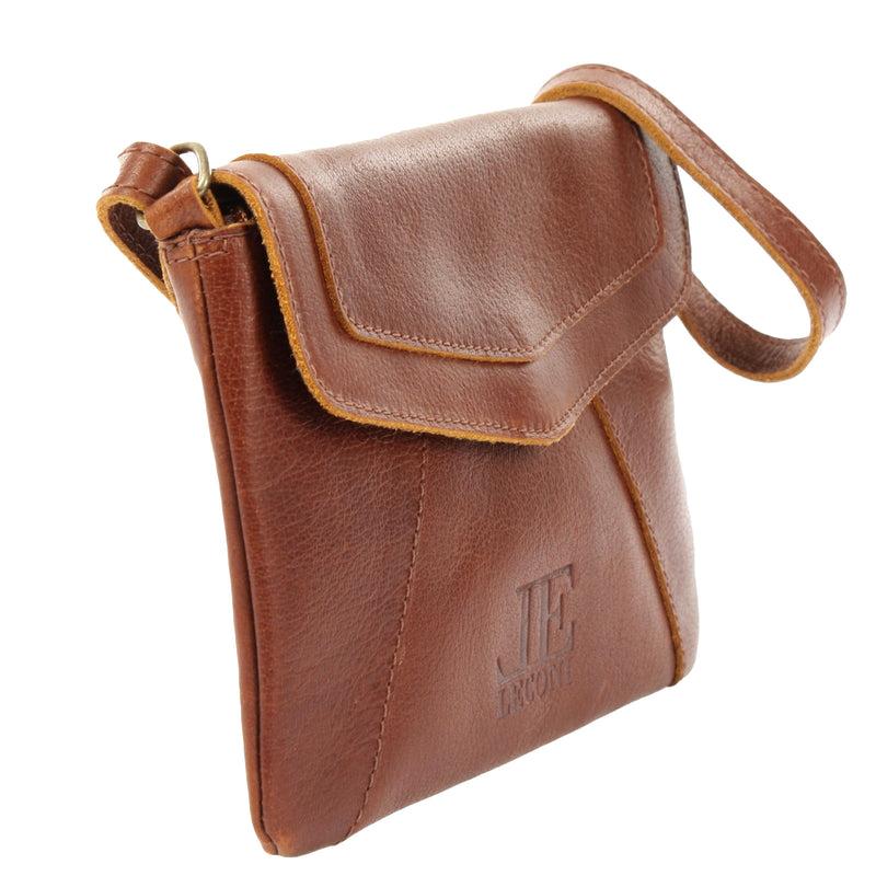 Leconi kleine Umhängetasche Ledertasche Damentasche Schultertasche Leder braun LE3078 Neueste Stile