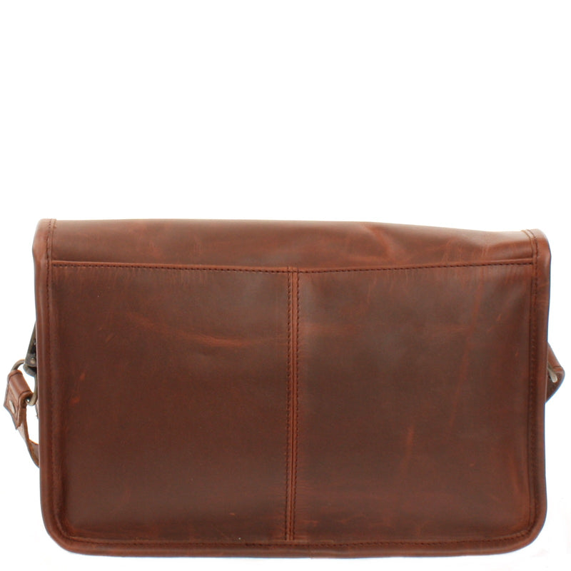 Leconi Schultertasche Umhängetasche Damen Leder gewachstes Rindsleder braun LE3044 Letzte 2 Tage