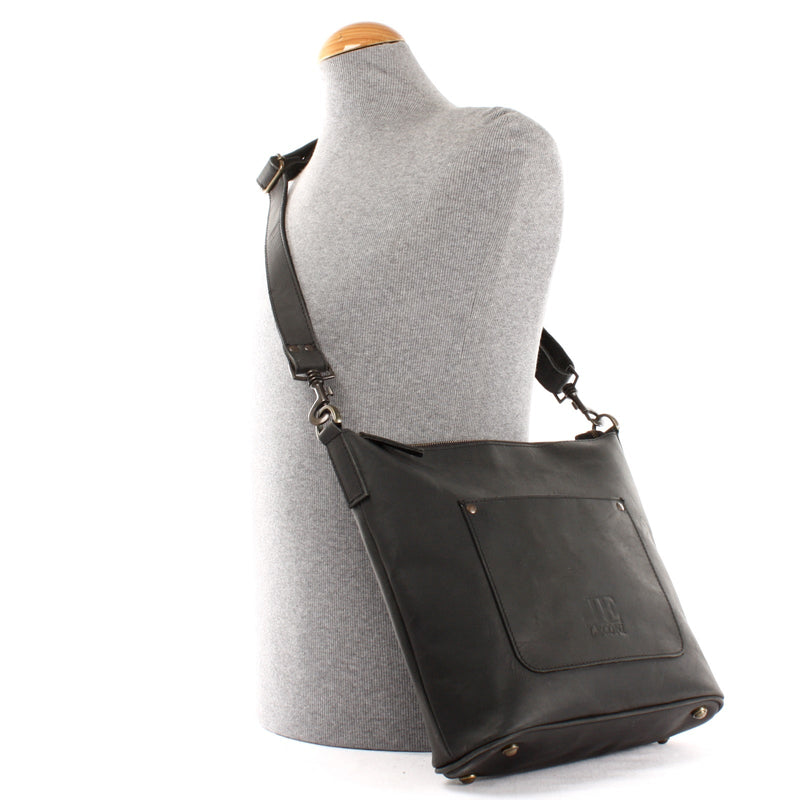 Leconi Umhängetasche Schultertasche Damentasche Ledertasche Leder schwarz LE3067 Bis zu 50% Rabatt
