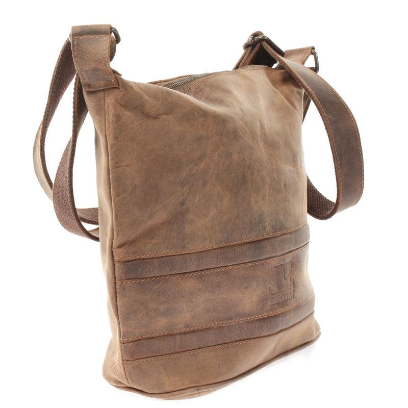 Leconi Umhängetasche Schultertasche Damentasche Ledertasche Leder vintage-braun LE3076 Sonderangebot der Fabrik